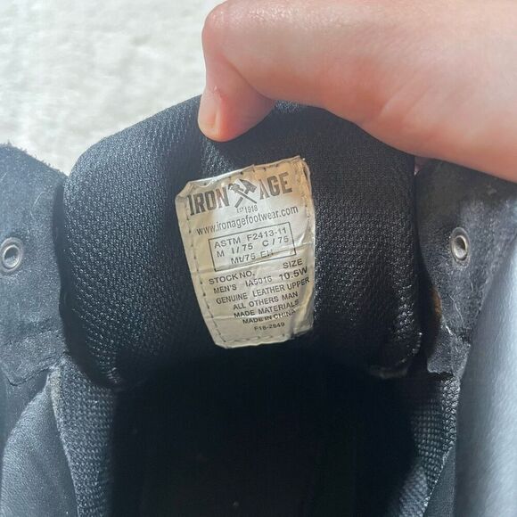 Iron Age Men’s Leather Groundbreaker Steel Toe Work Boots - Picture 4 of 5